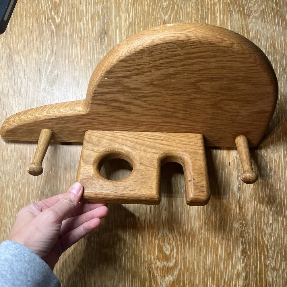 Vintage Baseball Bat, Ball, Hat Wooden Wall‎ Hanger Decor